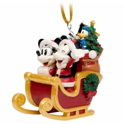 Promo ❤️ Disney Holiday Ornament - Turn Of The Century - Mickey & Minnie Sleigh 🎉