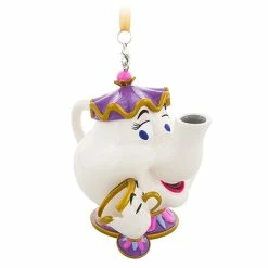 Budget ❤️ Disney ❄ Christmas Ornament - Mrs. Potts And Chip - Beauty And The Beast 🌟