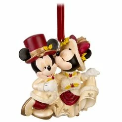 Hot Sale 🔔 Disney ❄ Christmas Ornament - Victorian Minnie And Mickey Mouse - Kiss ❤️