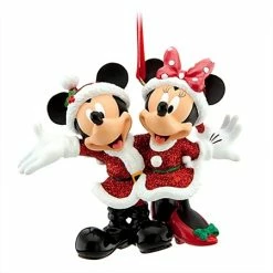 Coupon 😍 Disney 🎄 Christmas Ornament - Santa Mickey And Minnie Mouse 🥰