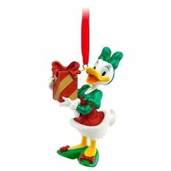 Deals 🔥 Disney 🎄 Christmas Ornament - Daisy Duck With Present 👏