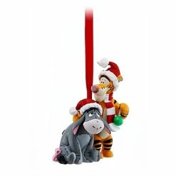 Cheap 👍 Disney ❄ Christmas Ornament - Santa Tigger And Eeyore ⭐