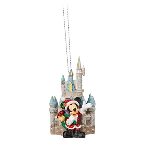 Best Pirce ✨ Disney 🎁 Christmas Ornament - Santa Mickey & Cinderella Castle 💯 3 Best Pirce ✨ Disney 🎁 Christmas Ornament - Santa Mickey & Cinderella Castle 💯