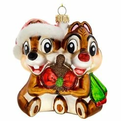 Coupon ✨ Disney 🎄 Christmas Ornament - Chip N Dale - Glass 😉