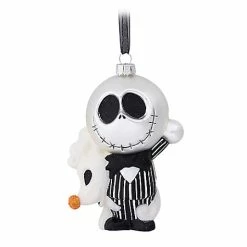 Budget 🛒 Disney Glass Ornament - Jack Skellington And Zero ⭐