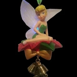Hot Sale 🌟 Disney 🎅 Christmas Ornament - Tinker Bell On Mistletoe - Light Up 🛒