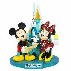 Best deal ✨ Disney 🎄 Christmas Ornament - Magic Kingdom - Mickey And Minnie 🎁