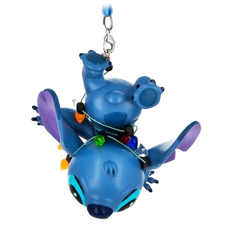 Best Pirce 🔥 Disney Figural 🎅 Christmas Ornament - Stitch Wrapped In Lights 🎉 3 Best Pirce 🔥 Disney Figural 🎅 Christmas Ornament - Stitch Wrapped In Lights 🎉
