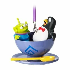 Best Sale 🎁 Disney ❄ Christmas Ornament - Alien And Wheezy Spinning Teacup ⭐