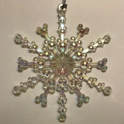 Promo 😍 Disney 🎄 Christmas Ornament - Mickey Mouse Snowflake - Clear ✨