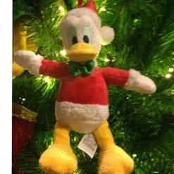 Hot Sale ⌛ Disney 🎄 Christmas Ornament - Santa Donald Duck Plush - 5 Inch 😉