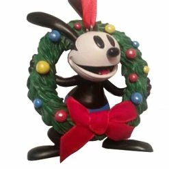 Best Sale 🌟 Disney 🎁 Christmas Ornament - Oswald The Lucky Rabbit With Wreath 👍