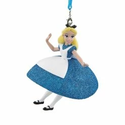 Hot Sale 🤩 Disney 🎅 Christmas Ornament - Alice In Wonderland - Alice Glitter 👗 Dress 👏