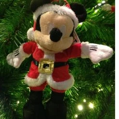 Best Sale 😍 Disney 🎄 Christmas Ornament - Santa Mickey Mouse Plush - 5 Inch 👍