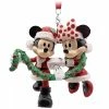 Flash Sale 😉 Disney Figurine Ornament - Mickey And Minnie Holding Garland 🛒 2 Flash Sale 😉 Disney Figurine Ornament - Mickey And Minnie Holding Garland 🛒 -Disney Shop sc132428