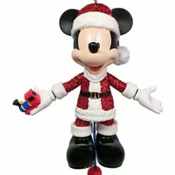 Best Sale 😍 Disney Figurine Ornament - Santa Mickey Mouse Articulated ✨