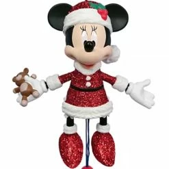 Cheap 🔔 Disney Figurine Ornament - Santa Minnie Mouse Articulated ⭐