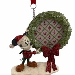 Promo 🔔 Disney Frame Ornament - Mickey Mouse With Wreath 💯