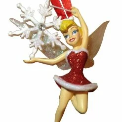 Brand new 🤩 Disney 🎄 Christmas Ornament - Santa Tinker Bell With Snowflake 🎁